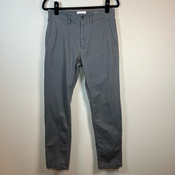 Goodfellow Men's Slim Hennepin Chino Pants Gray Tapered Leg Cotton Preppy  28x30 - Picture 1 of 12